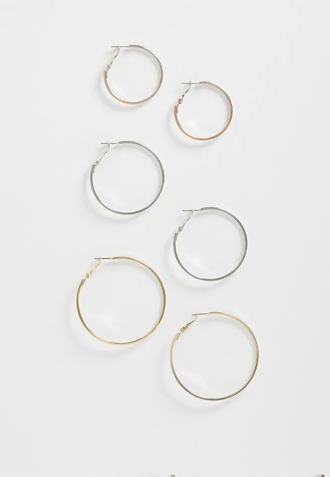 3 Piece Hoop Earring Set Women Maurices Jewelry