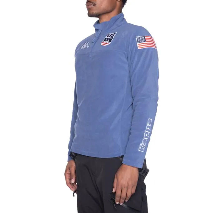 6Cento 687B US Fleece Jacket 8211 Blue Fiord Blue Fiord MenWomen Kappa Jackets