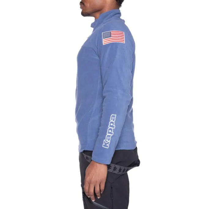 6Cento 687B US Fleece Jacket 8211 Blue Fiord Blue Fiord MenWomen Kappa Jackets