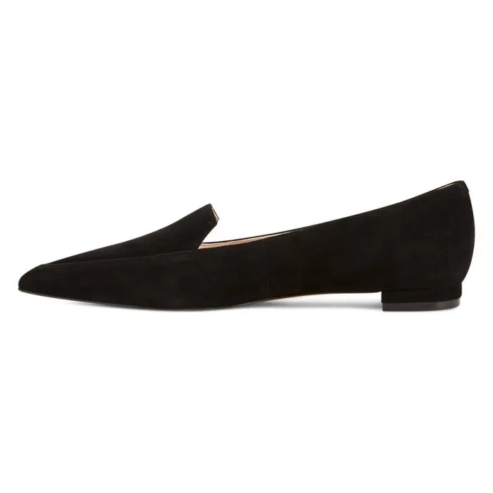 Abay Smoking Flats Black Suede Women Nine West Flats Abay Smoking Flats Black Suede Women Nine West Flats