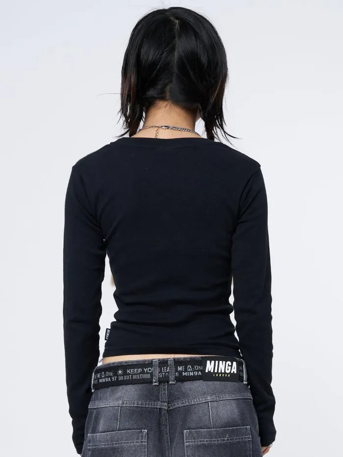 Abstrakt Black Green Graphic Top Women Minga London Tops and TShirts