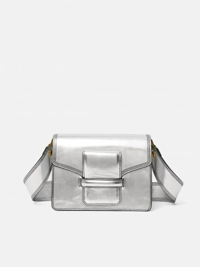Ada Leather Crossbody Bag Silver Women Jigsaw Bags