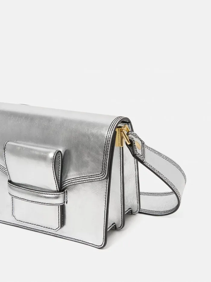 Ada Leather Crossbody Bag Silver Women Jigsaw Bags