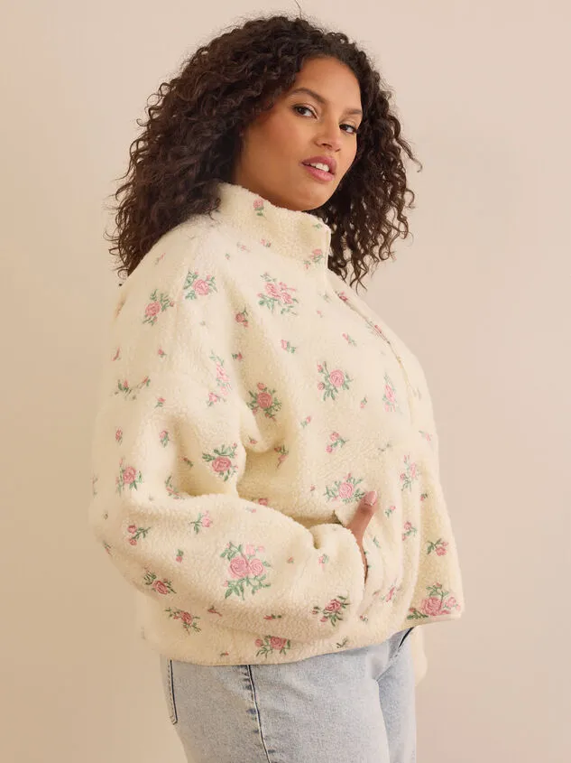 Adeline Quarter Zip Sherpa Ivorypink Women Altar039d State Jackets Adeline Quarter Zip Sherpa Ivorypink Women Altar039d State Jackets