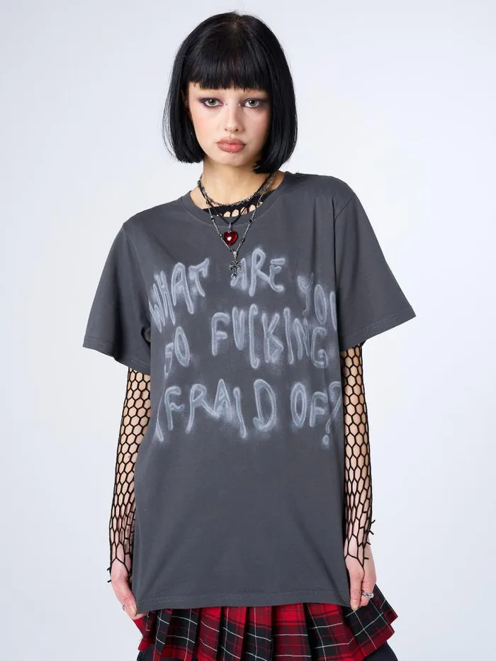Afraid Of Grey Graphic Tshirt Women Minga London Tops and TShirts