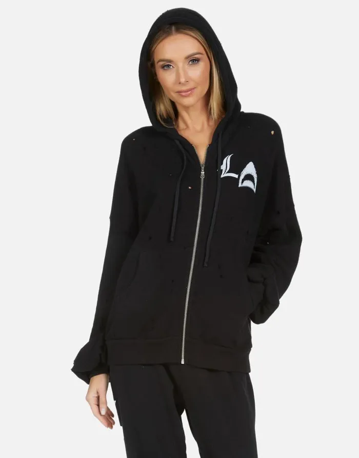 Aisha LA Star Shark Black Women Lauren Moshi Hoodies