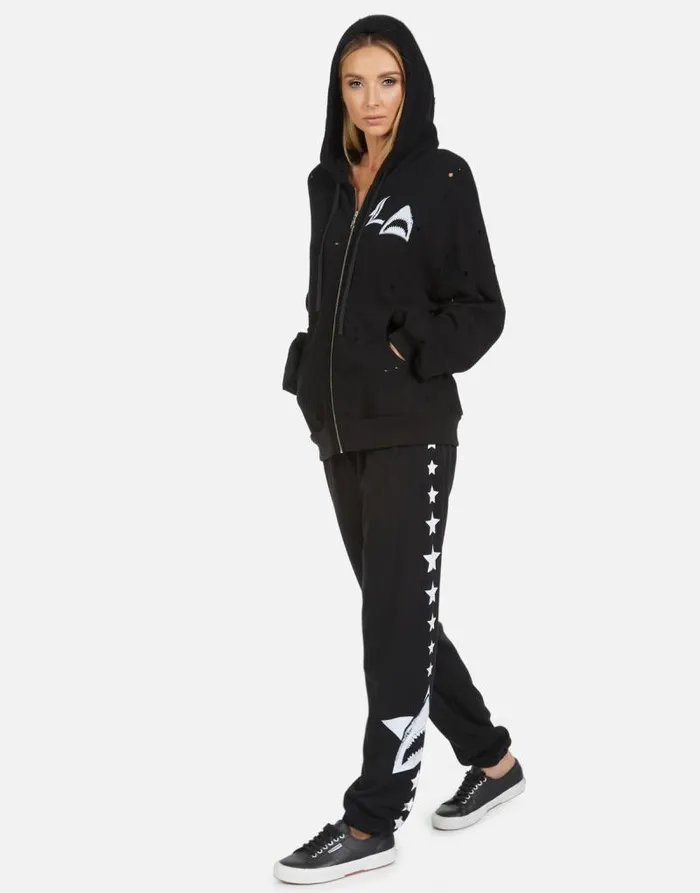 Aisha LA Star Shark Black Women Lauren Moshi Hoodies