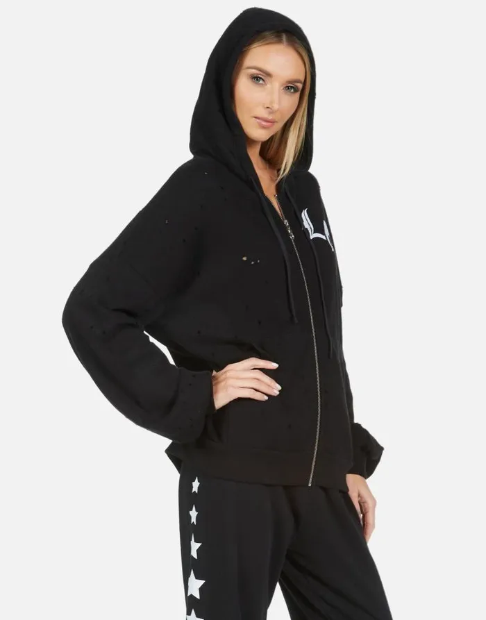 Aisha LA Star Shark Black Women Lauren Moshi Hoodies