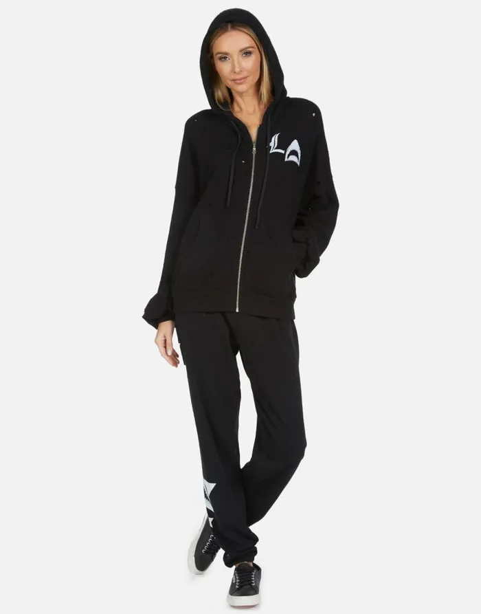Aisha LA Star Shark Black Women Lauren Moshi Hoodies