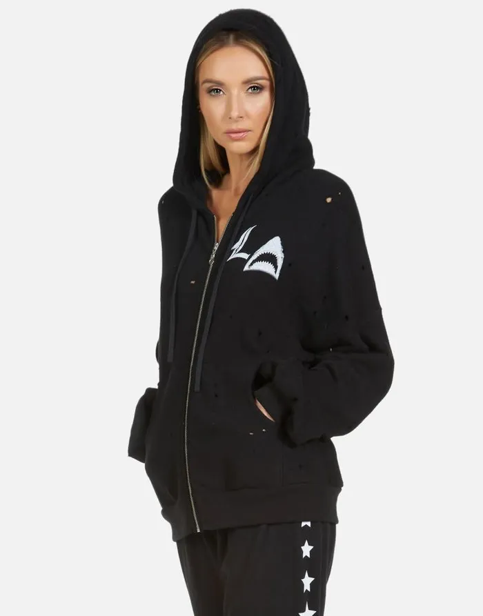 Aisha LA Star Shark Black Women Lauren Moshi Hoodies