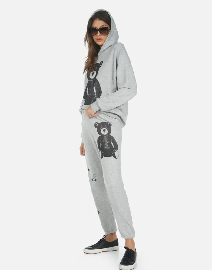 Alana Guitar Bear Heather Grey Women Lauren Moshi Crop Sweatpants