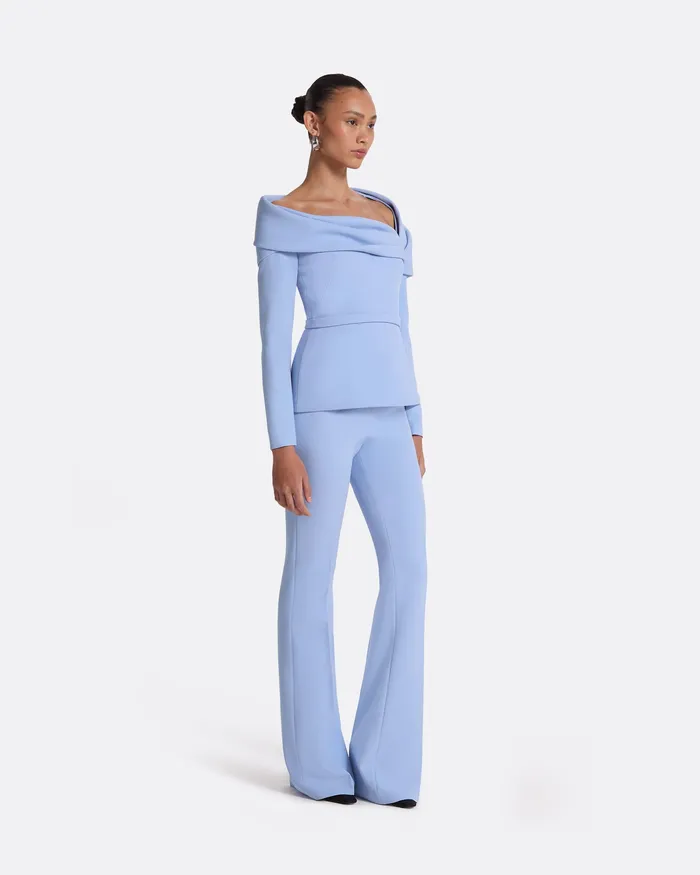 Alexa Carolina Blue Trousers Carolina Blue Women Trousers Safiyaa