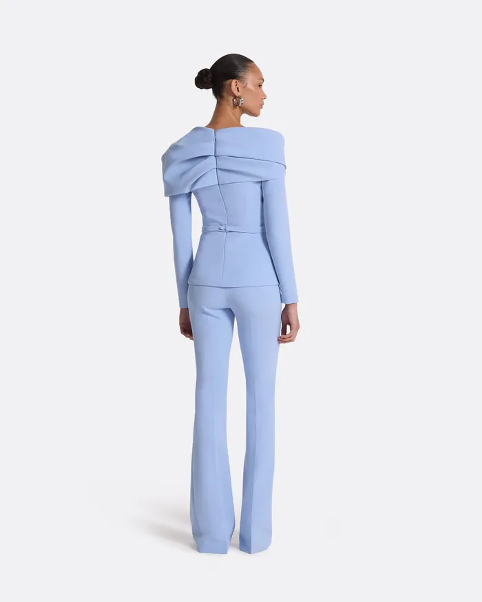 Alexa Carolina Blue Trousers Carolina Blue Women Trousers Safiyaa