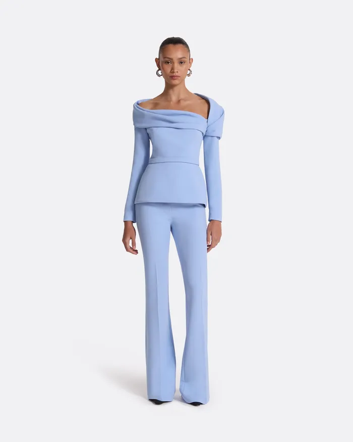 Alexa Carolina Blue Trousers Carolina Blue Women Trousers Safiyaa