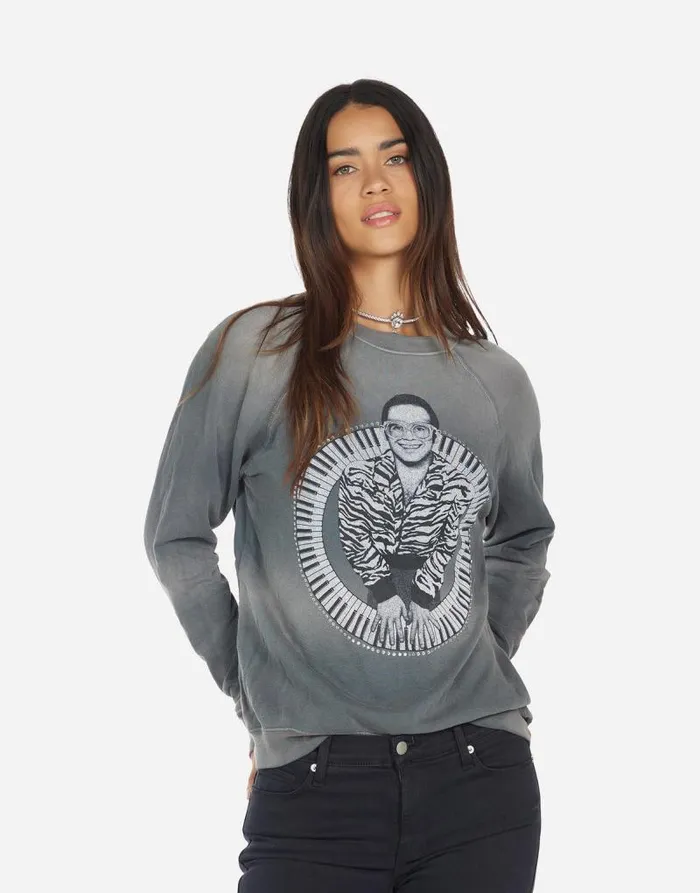 Anela Elton John Piano Faded Graphite Women Lauren Moshi Sweaters and Knits