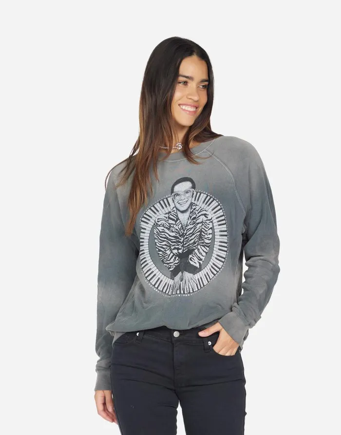 Anela Elton John Piano Faded Graphite Women Lauren Moshi Sweaters and Knits