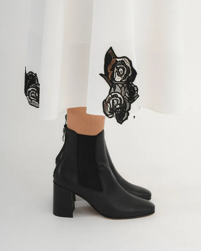 ANKLE BOOTS Diamond mid ankle boots black leather jomercer Women ANKLE BOOTS Diamond mid ankle boots black leather jomercer Women