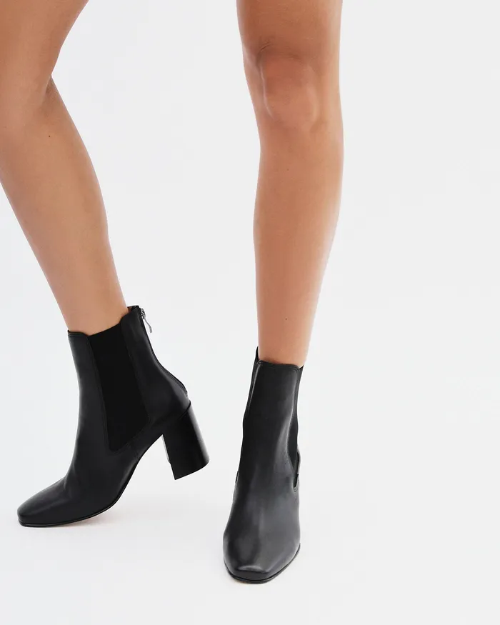 ANKLE BOOTS Diamond mid ankle boots black leather jomercer Women ANKLE BOOTS Diamond mid ankle boots black leather jomercer Women