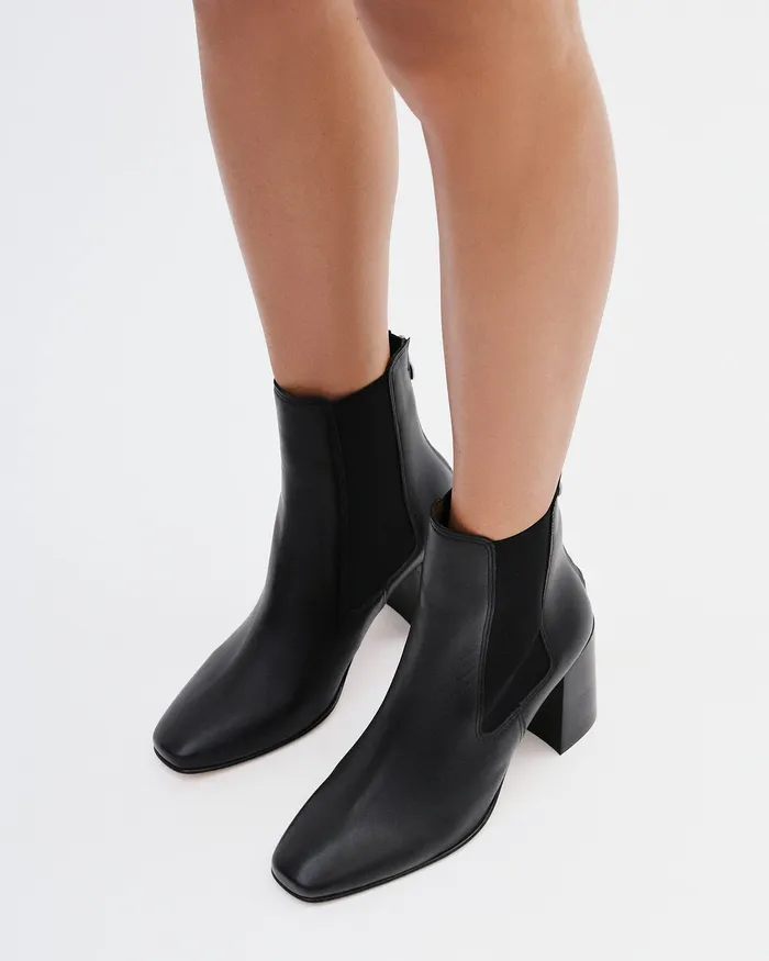 ANKLE BOOTS Diamond mid ankle boots black leather jomercer Women ANKLE BOOTS Diamond mid ankle boots black leather jomercer Women