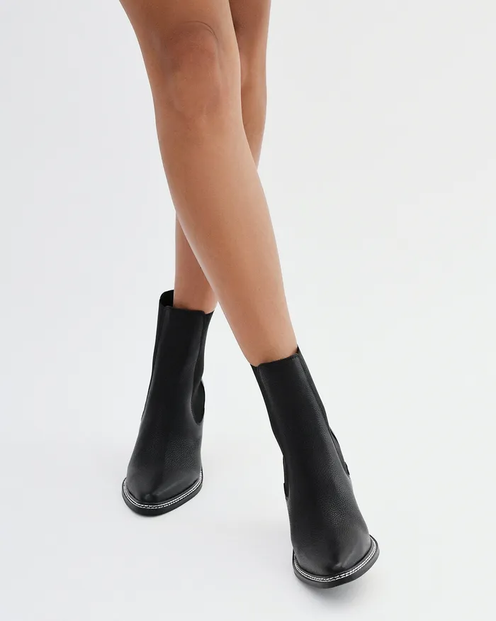 ANKLE BOOTS Women Luxe high ankle boots black leather jomercer ANKLE BOOTS Women Luxe high ankle boots black leather jomercer