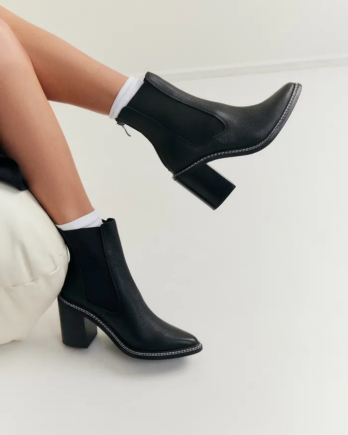 ANKLE BOOTS Women Luxe high ankle boots black leather jomercer ANKLE BOOTS Women Luxe high ankle boots black leather jomercer