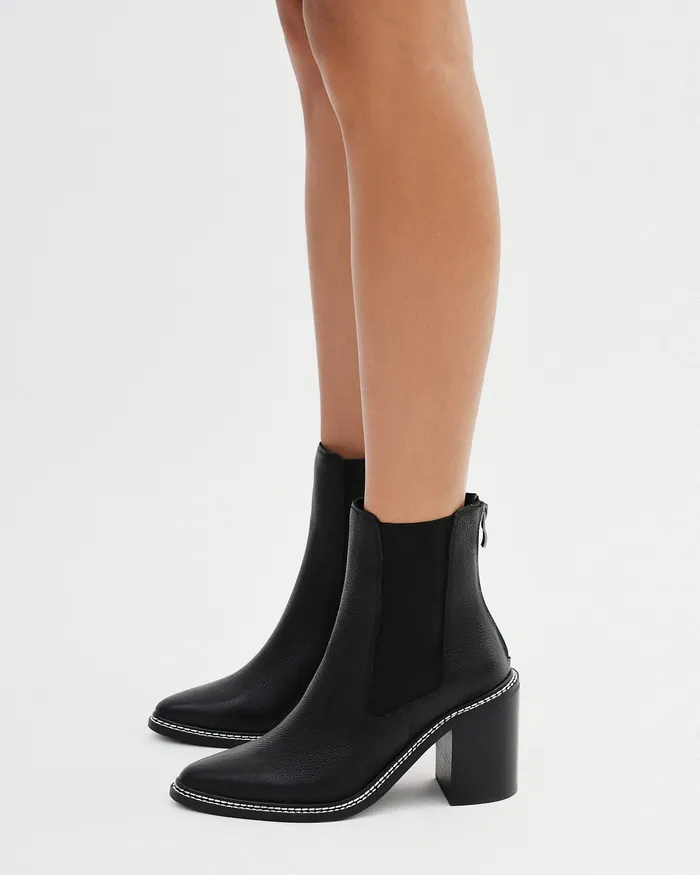ANKLE BOOTS Women Luxe high ankle boots black leather jomercer ANKLE BOOTS Women Luxe high ankle boots black leather jomercer