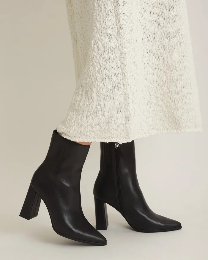 ANKLE BOOTS Women Tatiana high ankle boots black leather jomercer