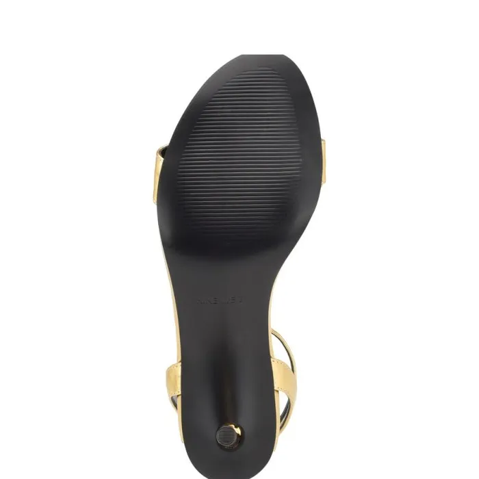 Anny Ankle Strap Heeled Sandals Gold Women Nine West Heels Anny Ankle Strap Heeled Sandals Gold Women Nine West Heels
