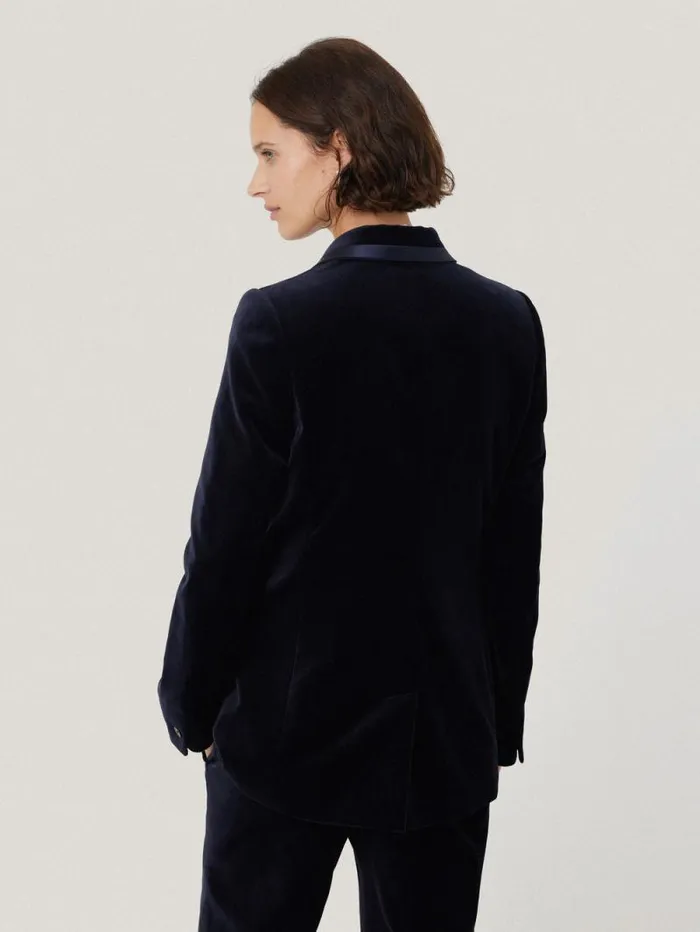 Ashby Velvet Blazer Navy Women Jigsaw Party