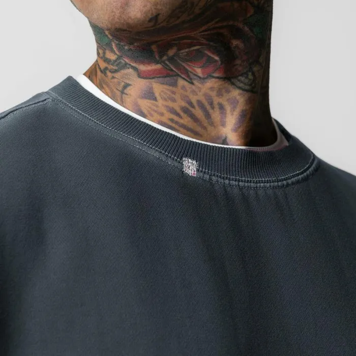 ASRV Hoodies and Sweatshirts Men Tech Essential Distressed Crewneck Faded Navy ASRV Hoodies and Sweatshirts Men Tech Essential Distressed Crewneck Faded Navy