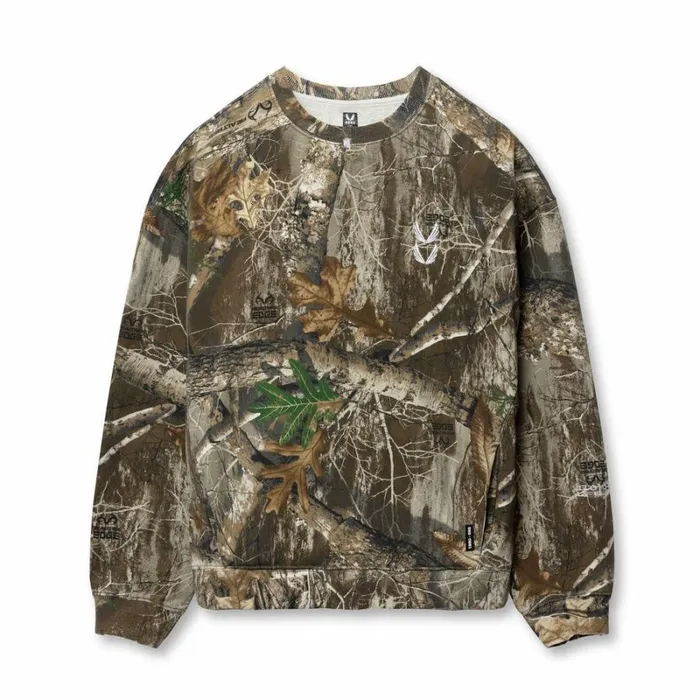 ASRV Hoodies and Sweatshirts Men Tech Essential Distressed Crewneck Realtree Camo 034training Division034 ASRV Hoodies and Sweatshirts Men Tech Essential Distressed Crewneck Realtree Camo 034training Division034
