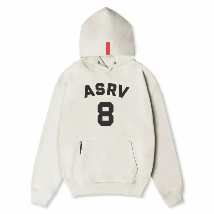 ASRV Hoodies and Sweatshirts Men TechTerry Zip Pocket Hoodie Stone 034asrv 8034