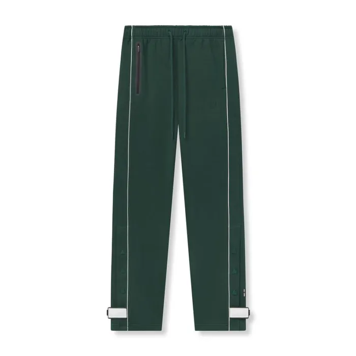 ASRV Joggers and Pants Men Herringbone Terry Snap Button Sweats Forest Green