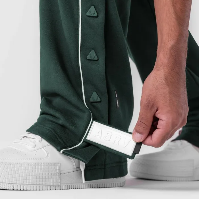 ASRV Joggers and Pants Men Herringbone Terry Snap Button Sweats Forest Green ASRV Joggers and Pants Men Herringbone Terry Snap Button Sweats Forest Green