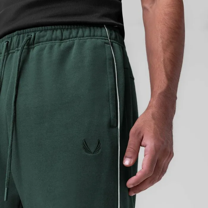 ASRV Joggers and Pants Men Herringbone Terry Snap Button Sweats Forest Green ASRV Joggers and Pants Men Herringbone Terry Snap Button Sweats Forest Green
