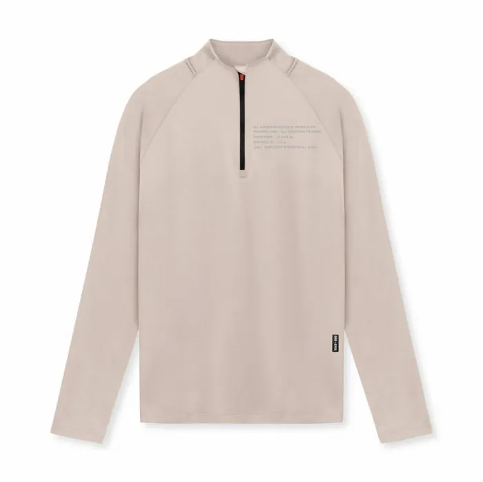 ASRV Long Sleeves Men Core Fitted Quarter Zip Chai