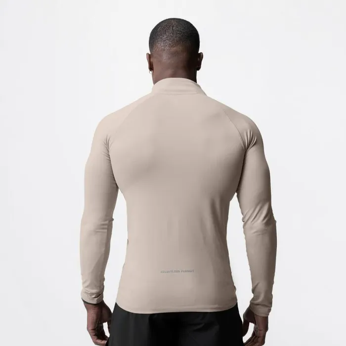 ASRV Long Sleeves Men Core Fitted Quarter Zip Chai