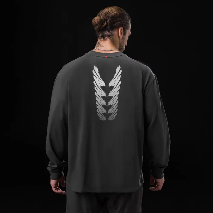 ASRV Long Sleeves Men Tech Essential Relaxed Long Sleeve Space Grey 034brush Stroke034 ASRV Long Sleeves Men Tech Essential Relaxed Long Sleeve Space Grey 034brush Stroke034