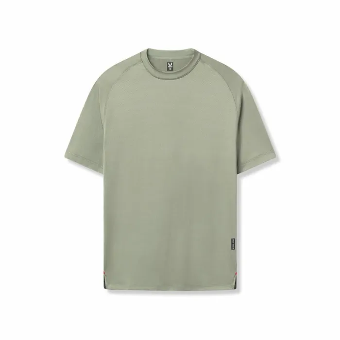 ASRV Short Sleeves Men AeroSilver Fitted Tee Sage