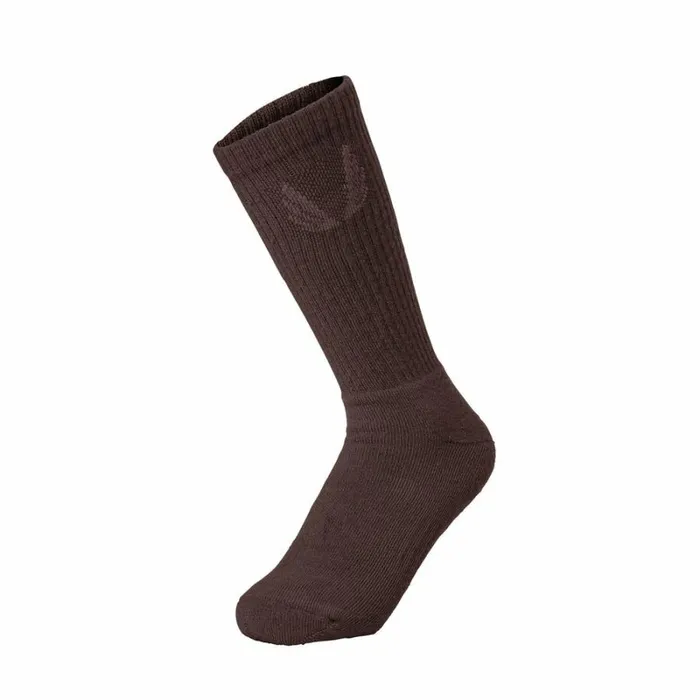 ASRV Socks and Underwear Men Essential Crew Socks 3 Pair Dark Earth