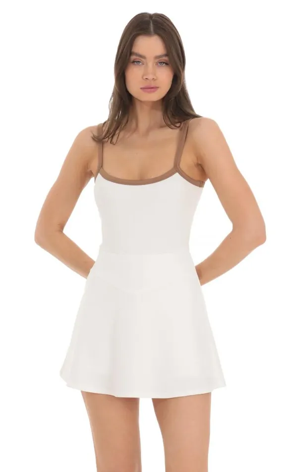 Athletic Dress White Women LUCY IN THE SKY Mini Dresses Athletic Dress White Women LUCY IN THE SKY Mini Dresses