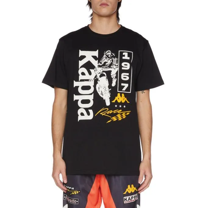 Authentic Mateo TShirt 8211 Jet Black Jet Black Men Kappa TShirts