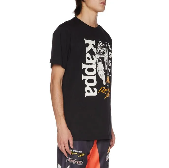 Authentic Mateo TShirt 8211 Jet Black Jet Black Men Kappa TShirts