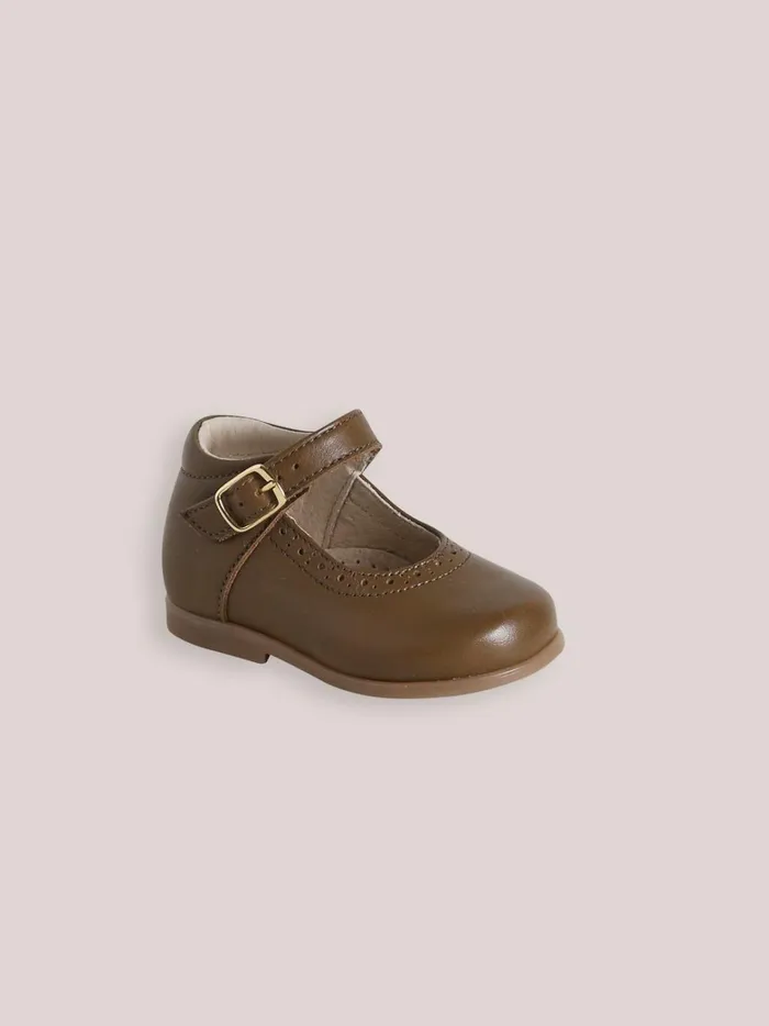 Baby Baby Girl Cyrillus Leather TStrap Shoes Kaki