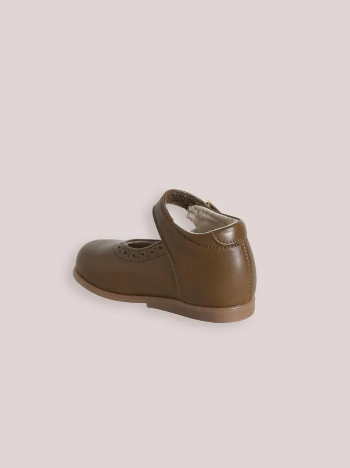Baby Baby Girl Cyrillus Leather TStrap Shoes Kaki