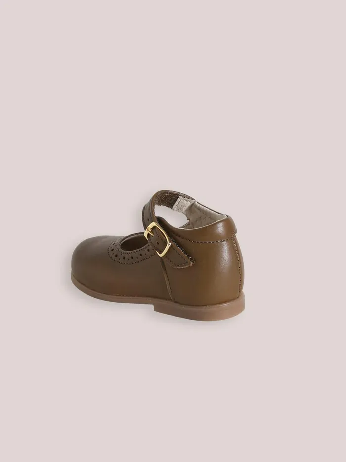 Baby Baby Girl Cyrillus Leather TStrap Shoes Kaki