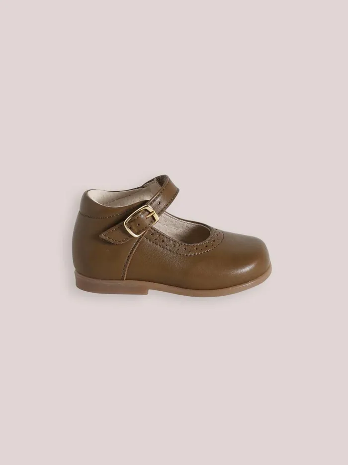 Baby Baby Girl Cyrillus Leather TStrap Shoes Kaki