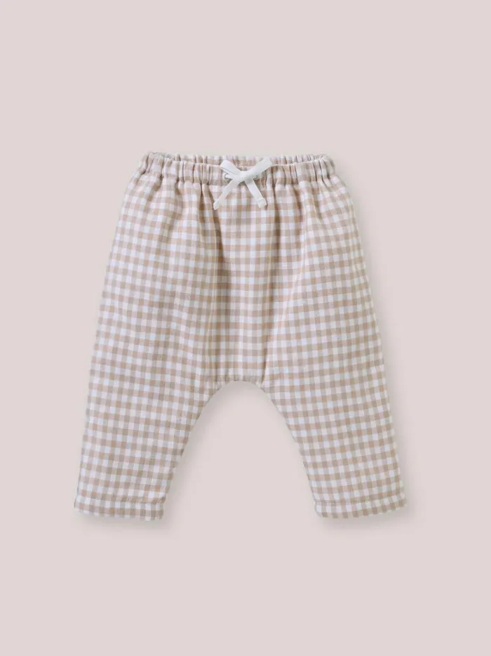 Baby Birth Cyrillus Gingham Check Harem Pants Vichy Sable