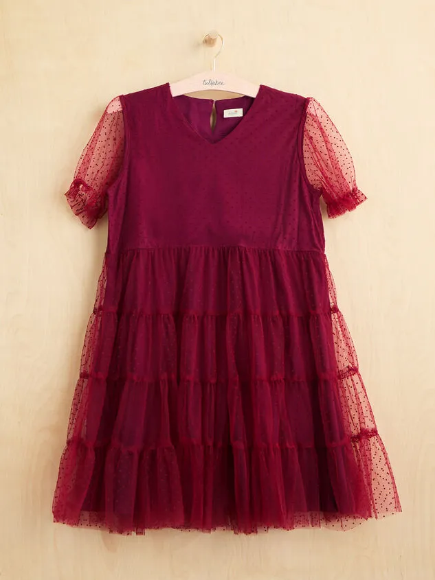 Baye Tulle Dot Mama Dress Burgundy Women Altar039d State Mama