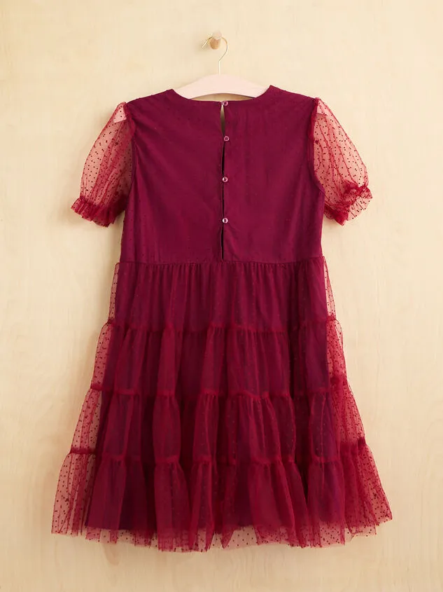 Baye Tulle Dot Mama Dress Burgundy Women Altar039d State Mama Baye Tulle Dot Mama Dress Burgundy Women Altar039d State Mama